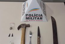 Jovem de 21 anos é preso após agredir esposa com facão