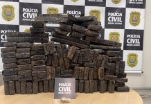 Três homens são presos por transportar 100kg de maconha