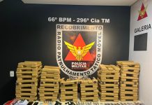 PM apreende mais de 150kg de maconha, nesta segunda-feira (5), em Betim