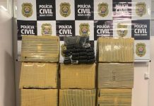 Carro de luxo é apreendido na BR-262 com mais de 230kg de maconha
