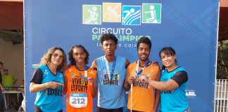 Atletas paralímpicos conquistam medalha de bronze no Circuito Loterias Caixa de Atletismo