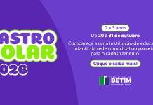 Inscrições para o Cadastro Escolar 2026 seguem abertas para crianças de 0 a 3 anos