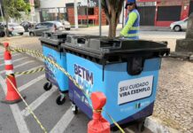 Betim reforça gestão de resíduos com instalação de novos contêineres na Rua do Rosário